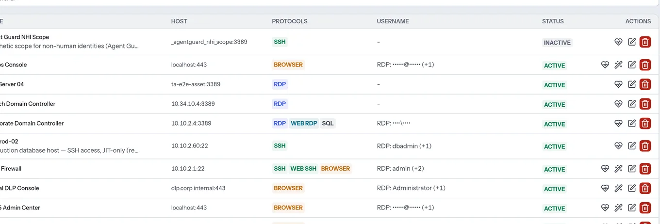 Inventory of onboarded systems